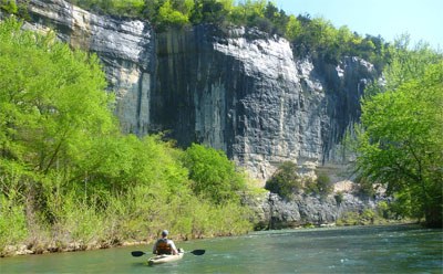 The Buffalo National River, protected in part through Jimmy Driftwood's advocacy